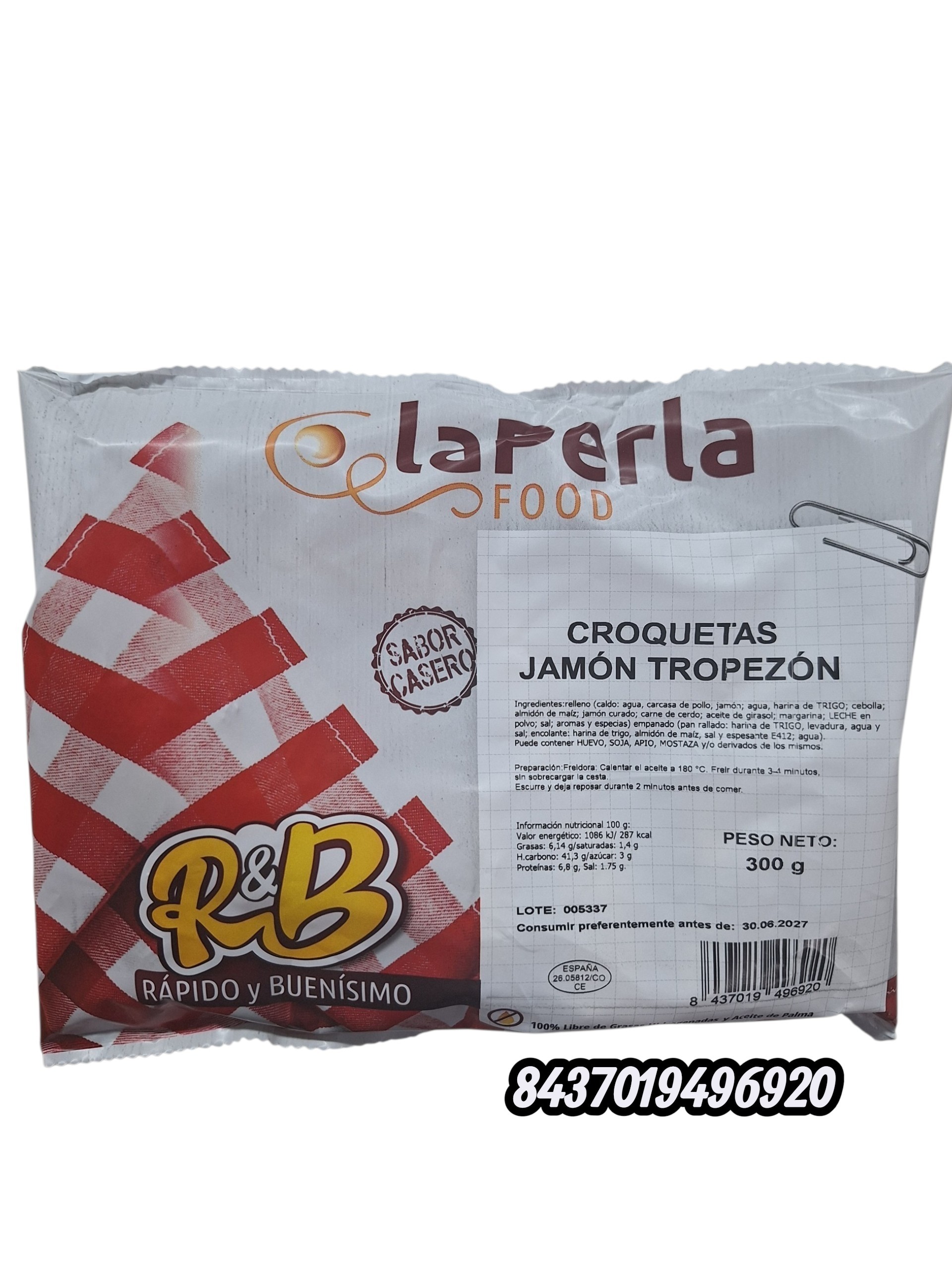 CROQUETA JAMON TROP. "LA PERLA" 12X300GR