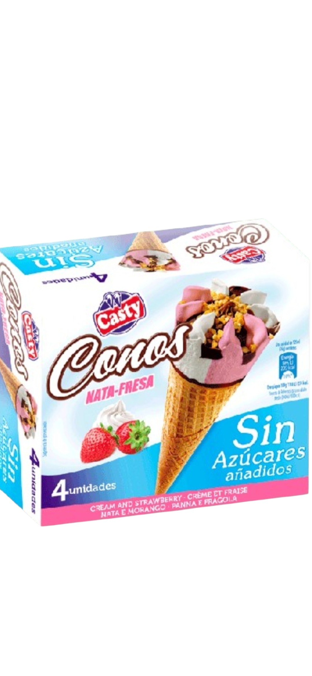 CONO NATA/FRESA SIN AZUCAR "CASTY" 6X4UND