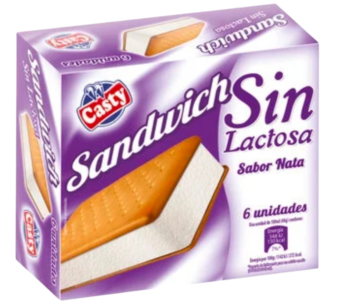 SANDWICH "CASTY" NATA SIN LACTOSA 6UND