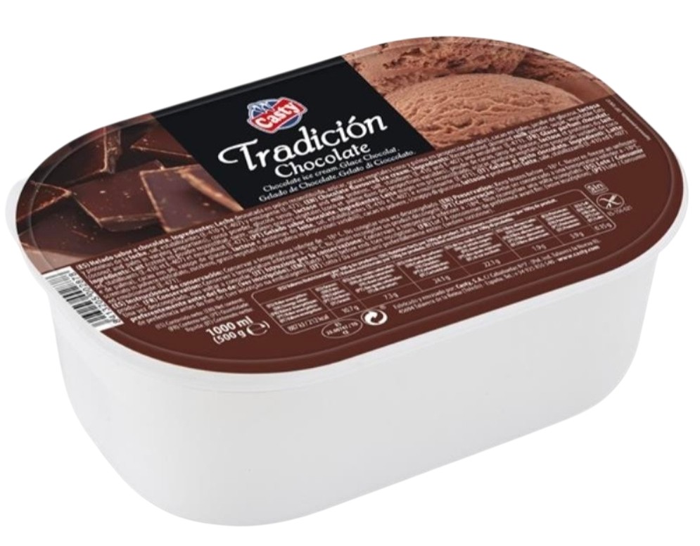TARRINA CHOCOLATE TRADICION "CASTY" 6X1L