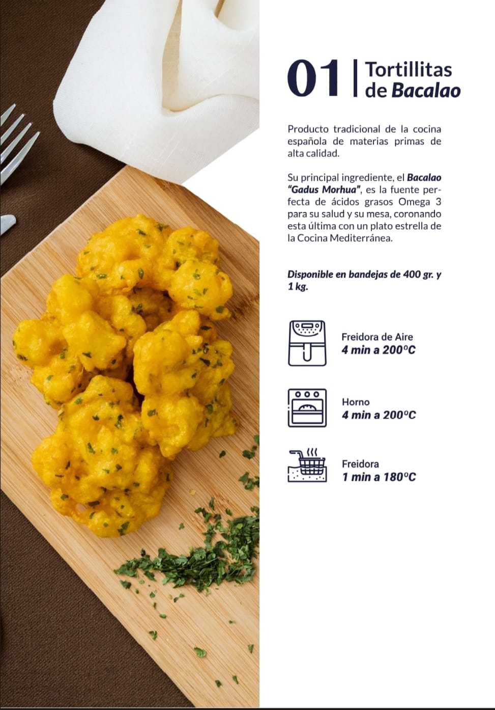 TORTILLA BACALAO "MALACITANA" 2X1KG
