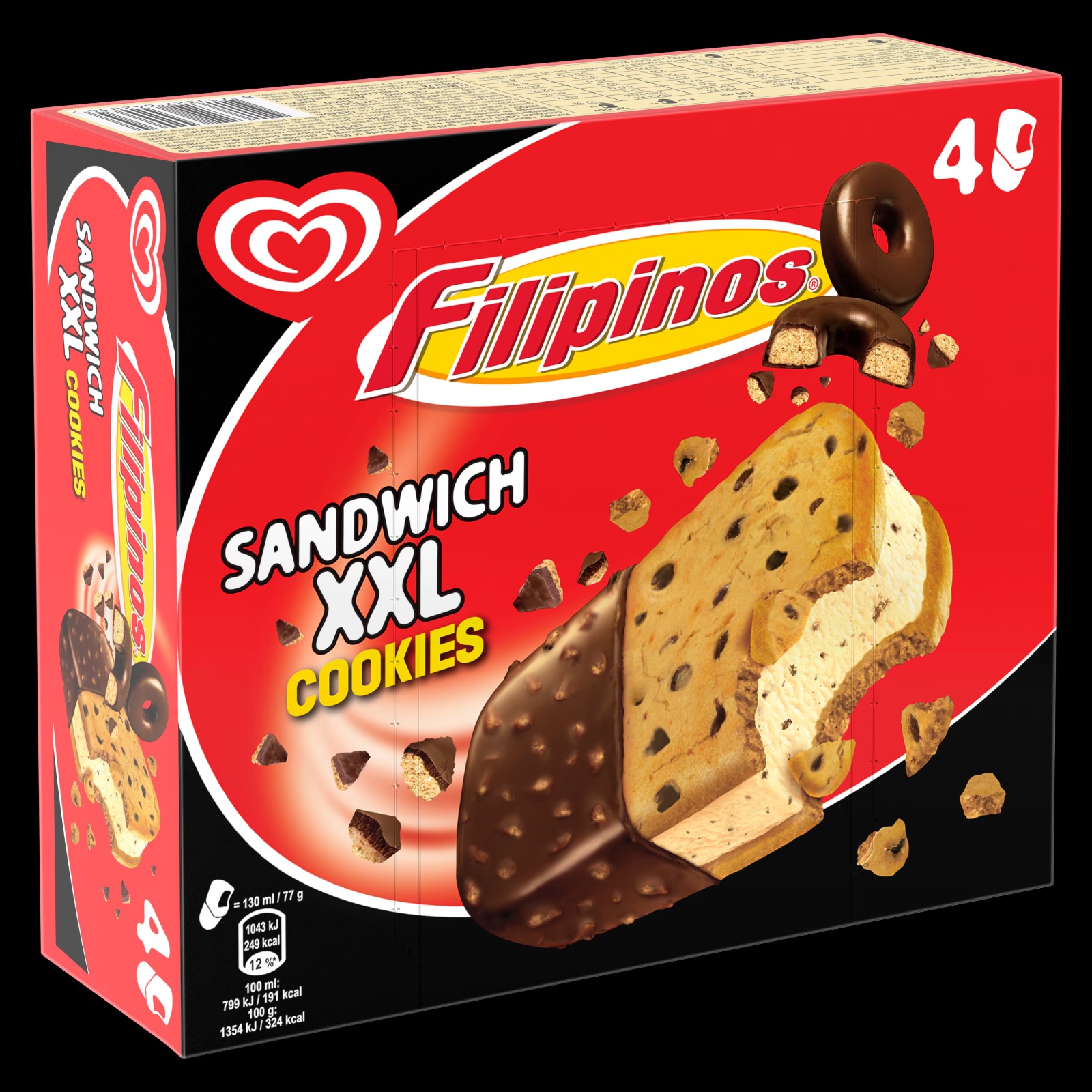 SANDWINCH FILIPINOS COOKIE XXL FRIGO 6X4UND