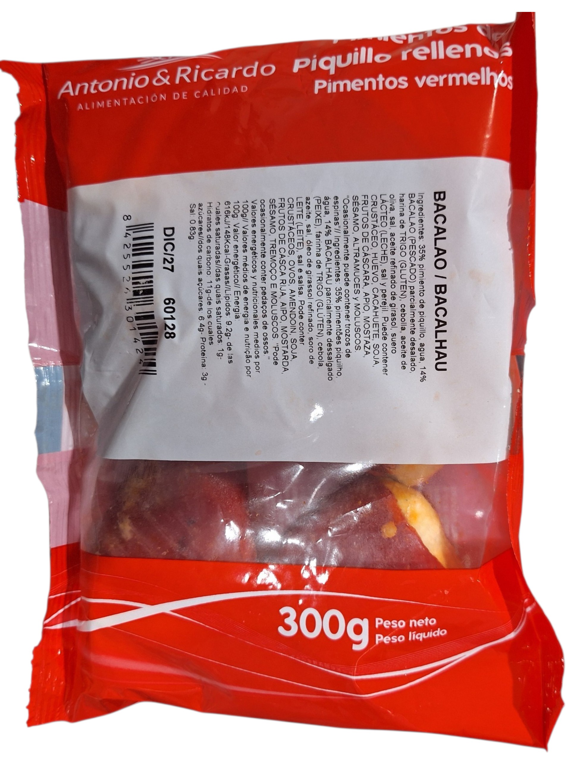 PIMIENTO PIQ. BACALAO CAST. 12X400G