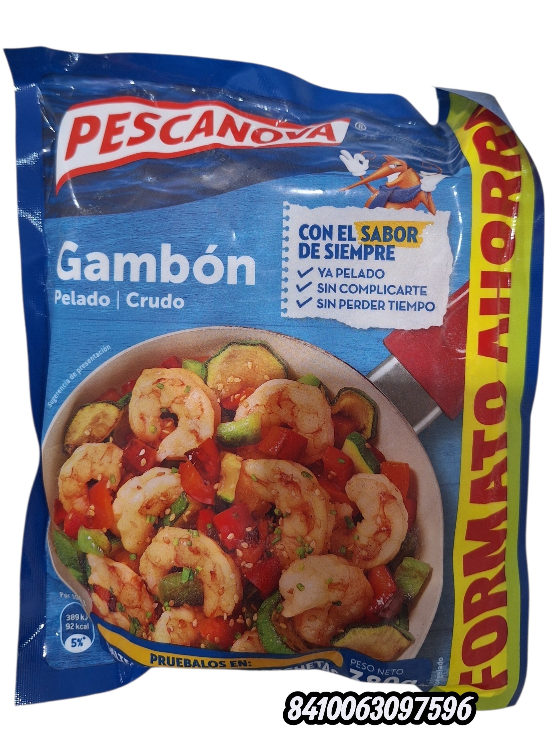 GAMBON PELADO CRUDO PESCANOVA 12X380GR