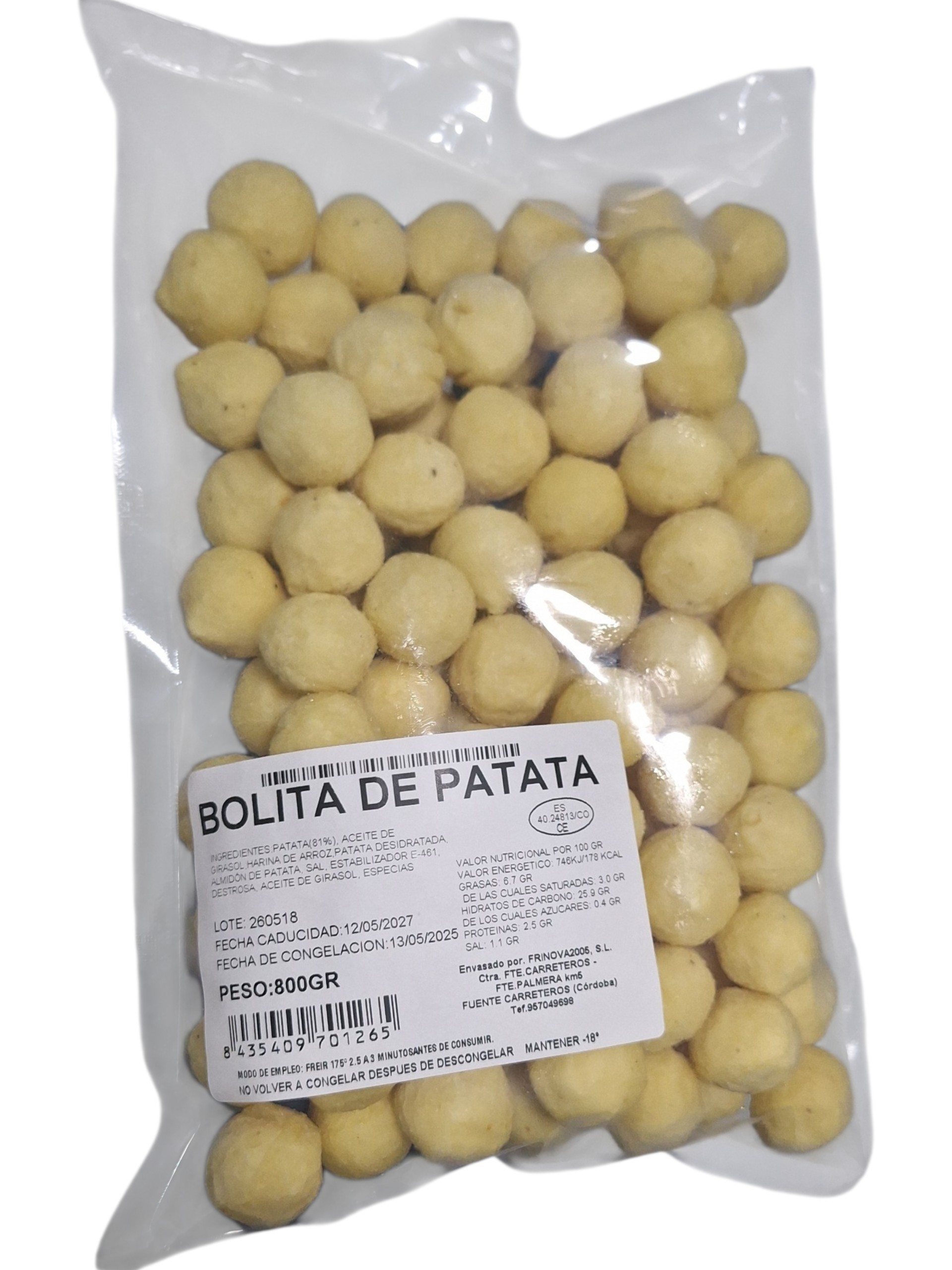 BOLITA DE PATATA PNG 10X800GR