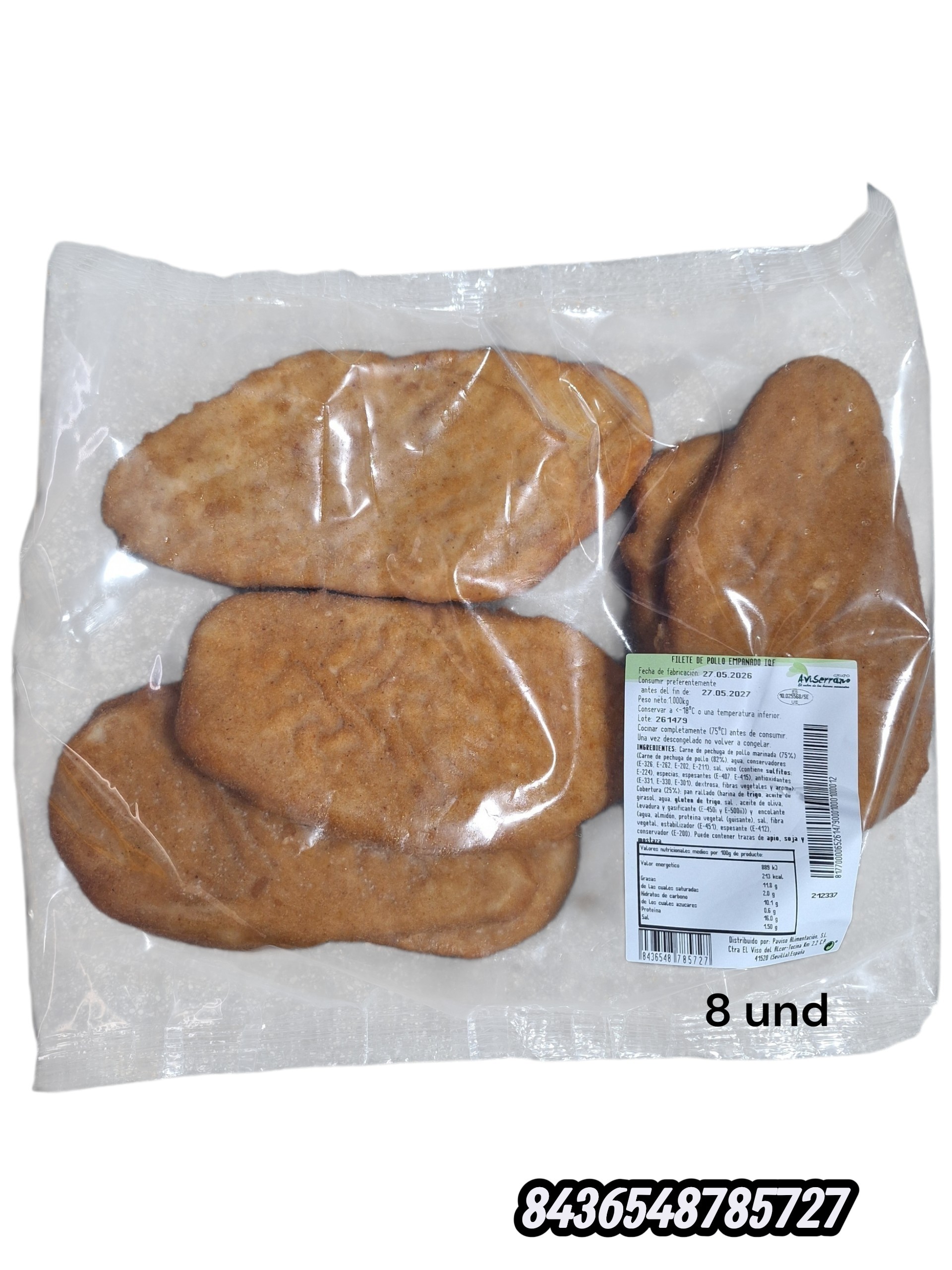 FTE. POLLO EMPANADO AVISERRANO 8X1KG