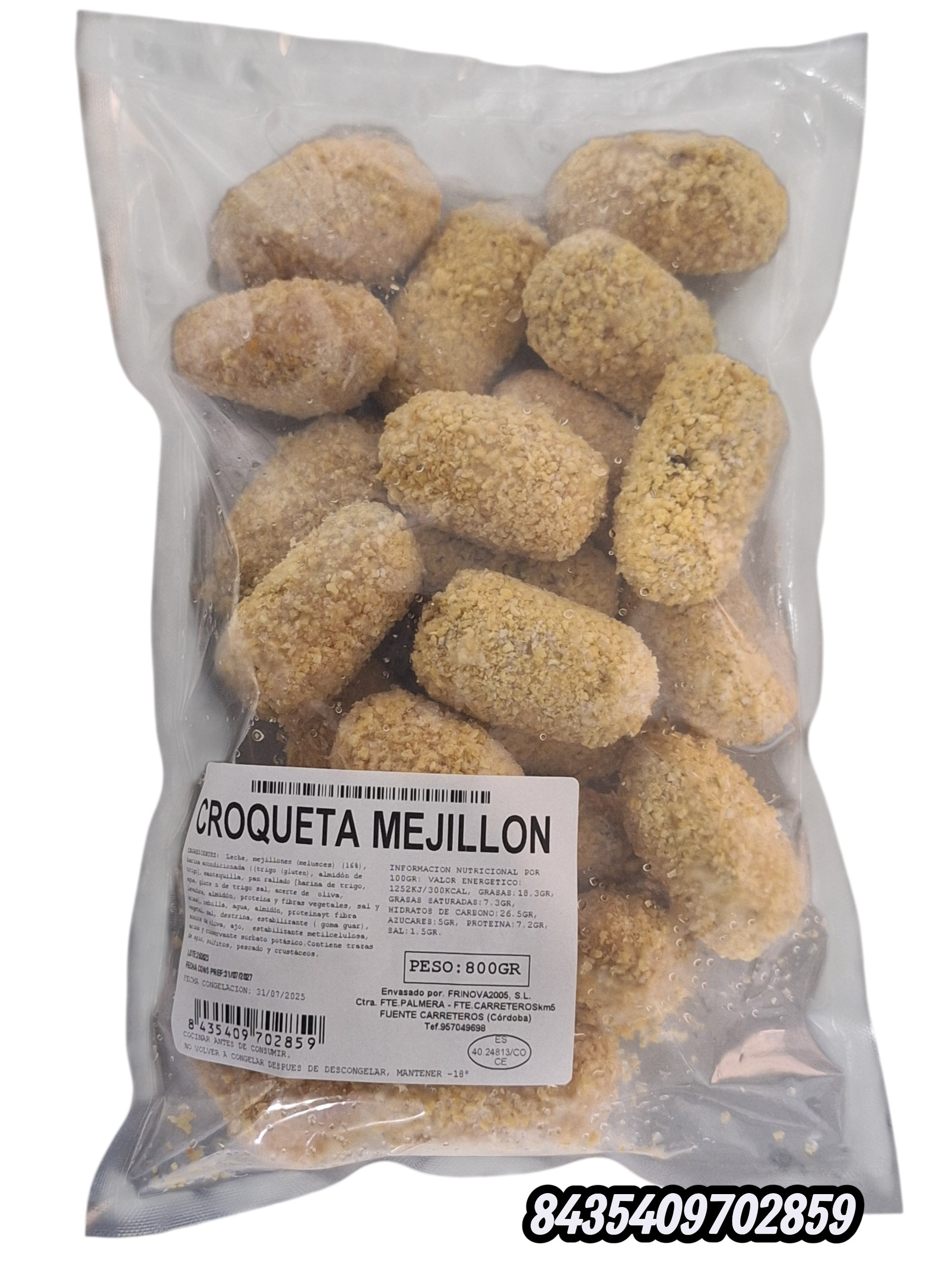 CROQUETA MEJILLON PNG 6X800GR
