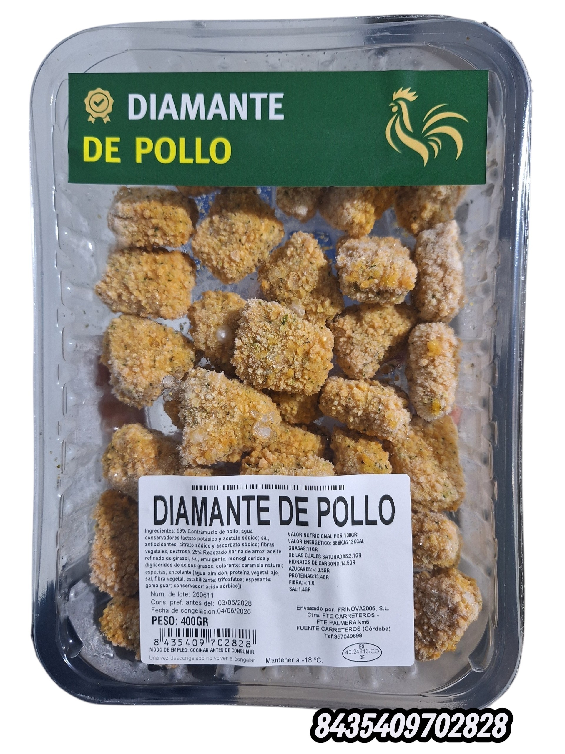 DIAMANTE DE POLLO PNG 6X400GR