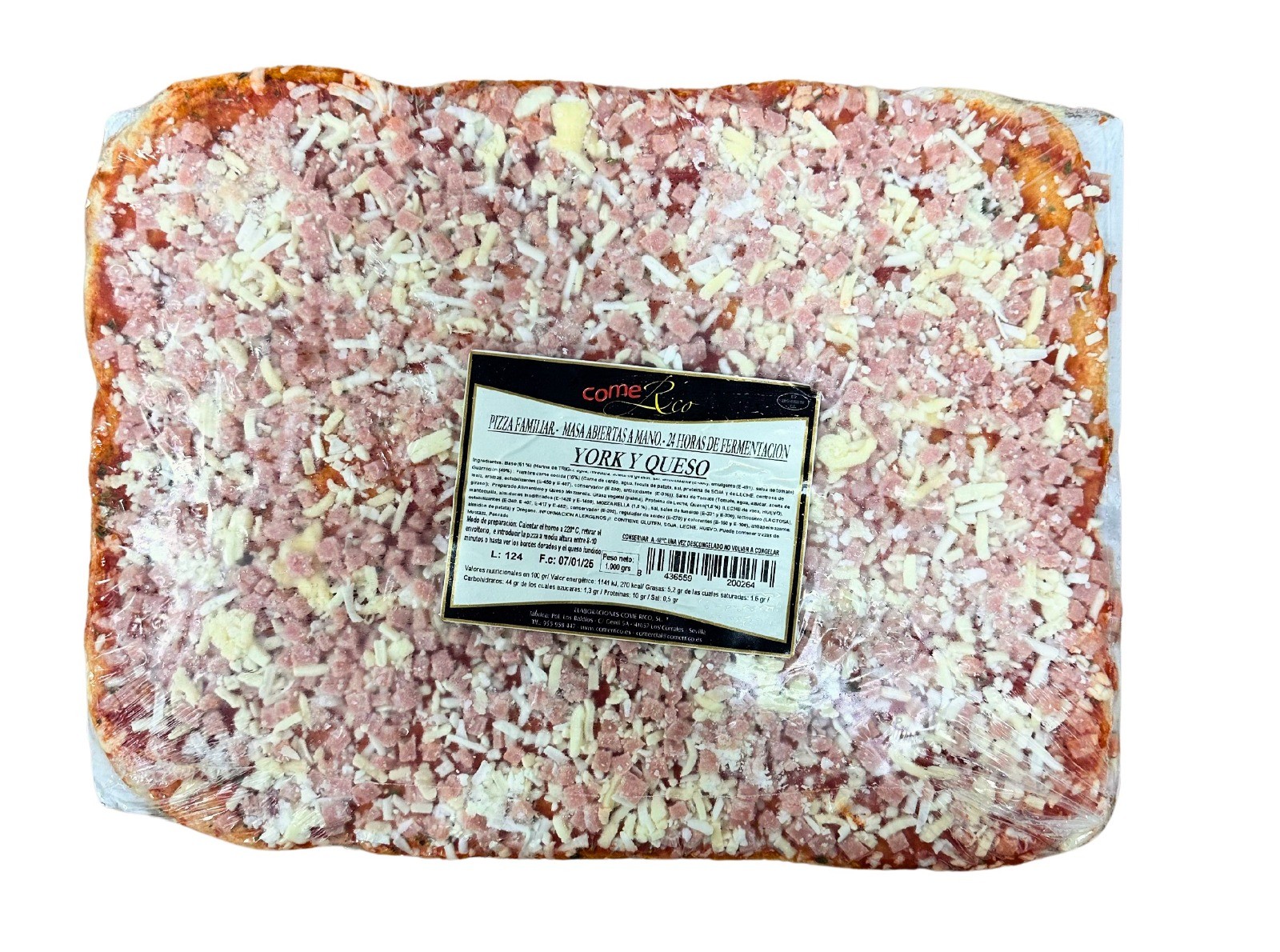 PIZZA FAMILIAR 30X40 YORK/QUESO CR 7X1KG