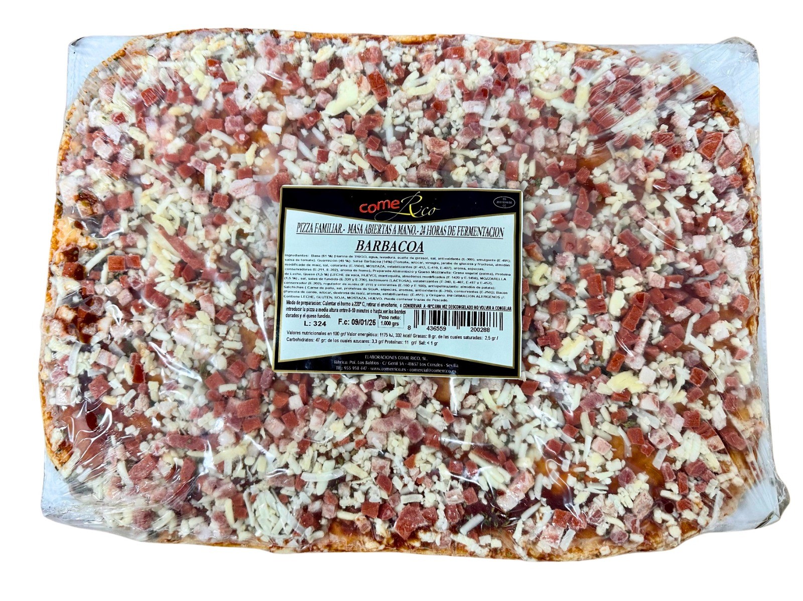 PIZZA FAMILIAR 30X40 BARBACOA CR 7X1KG